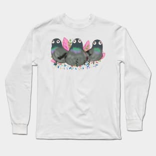 Cute Pigeons illustration Long Sleeve T-Shirt